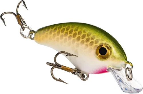Miniatura 6 de Strike King Señuelo de pesca Bitsy Pond Minnow Crankbait, 3/32 oz, irresistible para los peces Chartreuse con espalda negra