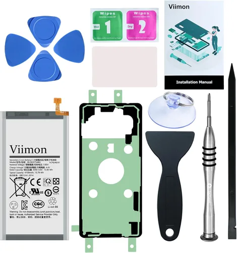 Miniatura 11 de Kits de reemplazo de batería Viimon S10 (nueva versión mejorada) para todos los modelos Samsung Galaxy S10 SM-G973U con adhesivo y kits