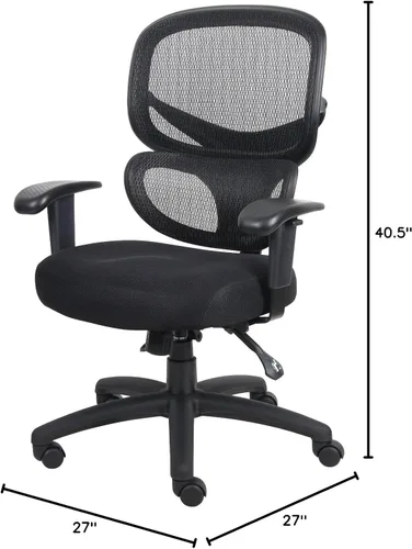 Miniatura 3 de Boss Office Products - Silla multifunción para tareas en negro, espalda media (B6338)