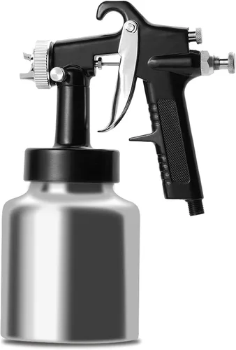 Miniatura 12 de HVLP - Pistola pulverizadora de pintura de aire, alimentación de sifón, capacidad de 1000 CC, con boquilla de 0.06 pulgadas, pistolas de Rojo