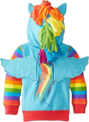 Miniatura 2 de My Little Pony - Sudadera con capucha con cremallera para niñas