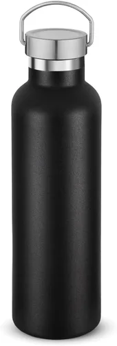 Volhoply 24 onzas Botella de agua aislada con boca estándar con tapa de combinación de plástico y acero inoxidable, botellas de agua de 304 18/8 de