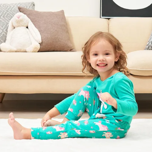 Miniatura 4 de V.&GRIN Conjunto de pijama de algodón de manga larga para bebé niña, para otoño e invierno