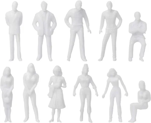 DS. DISTINCTIVE STYLE Figuras sin pintar escala 1:50 Surtido Poses en miniatura Personas para diseño arquitectónico Proyecto Escala O Modelo Trenes