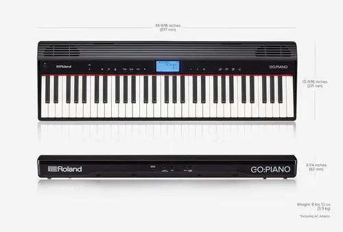 Miniatura 3 de Roland GO:PIANO Teclado de piano digital portátil de 61 teclas con altavoces Bluetooth integrados y enseñanza electrónica (GO-61P)