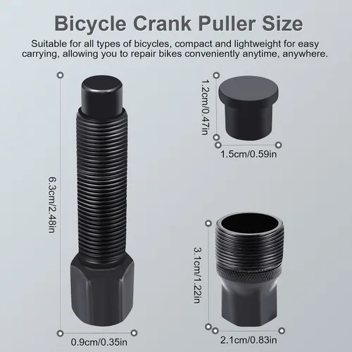 Miniatura 4 de Extractor de manivela para bicicleta, herramienta de extracción de manivela para bicicleta, herramienta de extractor de manivela para manivelas