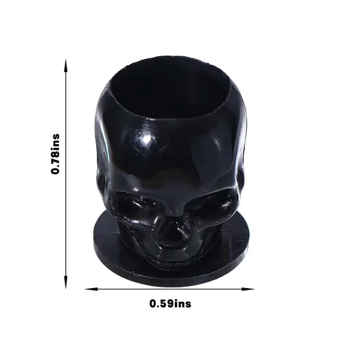 Miniatura 2 de Tapas de tinta de tatuaje, vasos desechables de tinta de tatuaje de calavera, 200 unidades, tapas de tinta de plástico para tatuajes, maquillaje