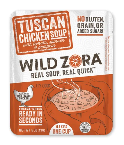 Miniatura 7 de Wild Zora Sopas instantáneas aptas para dieta cetogénica Savoy Beef paquete de 8 caldos hechos con carne 100% alimentada con pasto y verduras, sin