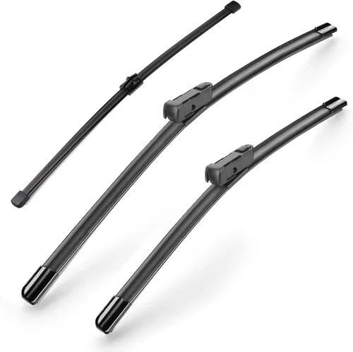 Miniatura 10 de Limpiaparabrisas Premium de 21" + 19" para Parabrisas, Todas las Estaciones, Duraderas, Estables y Silenciosas, Láminas Limpiaparabrisas
