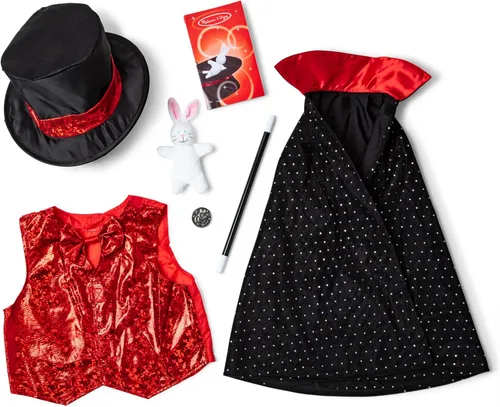 Miniatura 6 de Melissa & Doug Magician Costume Role Play Set - Includes Hat, Cape, Wand, Magic Tricks