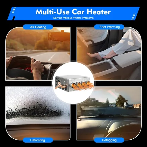 Miniatura 9 de Calentador universal para debajo del tablero, calentador auxiliar universal de 12 V para minivan/camiones/cosechadoras, calentador de coche con 4