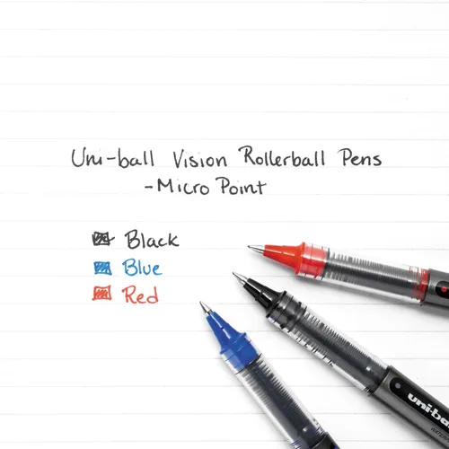 Miniatura 4 de Uni-ball 60108 Vision Roller Ball Stick Impermeable Pen Tinta Azul Micro Docena