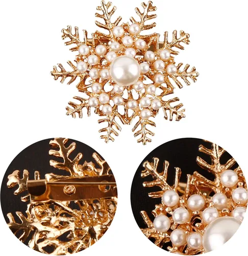 Miniatura 3 de Broche de diamantes de perlas para vestido, suéter, bufanda, decoración de fiesta de boda, regalo de cumpleaños y Navidad