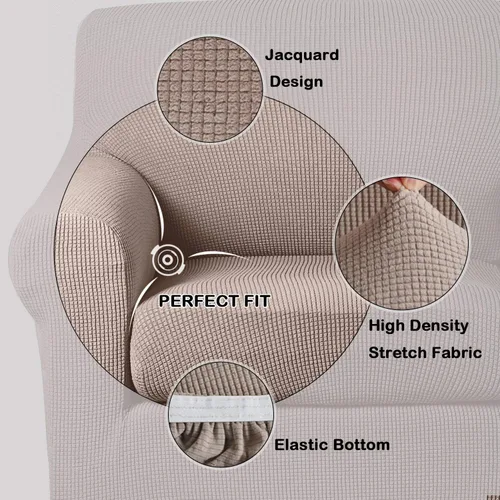 Miniatura 2 de Turquoize Funda para sofá con funda de cojín separada, funda para sofá y protector de muebles, color caqui