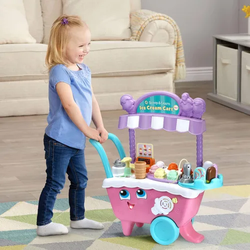 Miniatura 6 de LeapFrog Scoop and Learn Ice Cream Cart Deluxe (embalaje sin frustración), color rosa