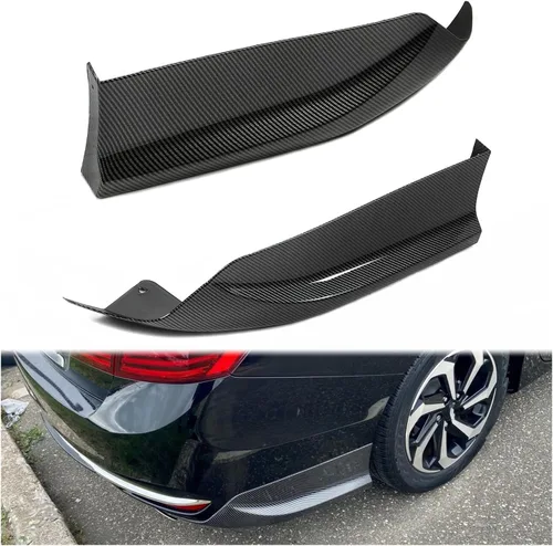 Miniatura 10 de KUAFU Alerón Divisor de Labio de Parachoques Delantero Carrocería Inferior Negro Compatible con Honda Accord 2016-2017 4 Puertas Sedán Par
