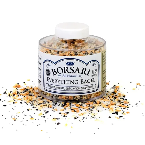 Miniatura 6 de Borsari Set de regalo de 2 saleros condimentados – Mezcla de condimentos de bagel Everything – Condimentos gourmet para carne, pescado, aves
