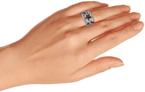 Miniatura 8 de Bling Jewelry - Anillo para mujer, chapado en plata