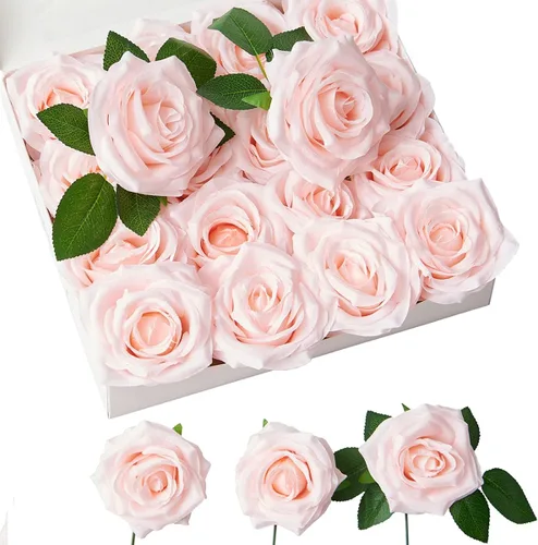Miniatura 20 de Rosas artificiales, rosas artificiales, rosas artificiales de seda con tallos para ramos de boda, mesas de fiesta, centros de mesa, arreglos Negro