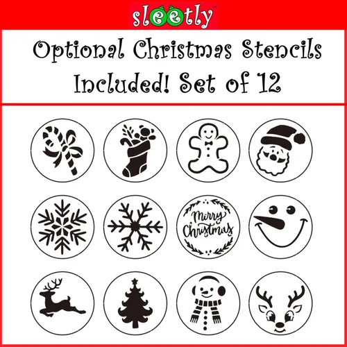 Miniatura 6 de Paquete de 12 adornos de Navidad en blanco de 4 pulgadas para manualidades para personalizar, hacer tu propio adorno, calcomanías, disco plano