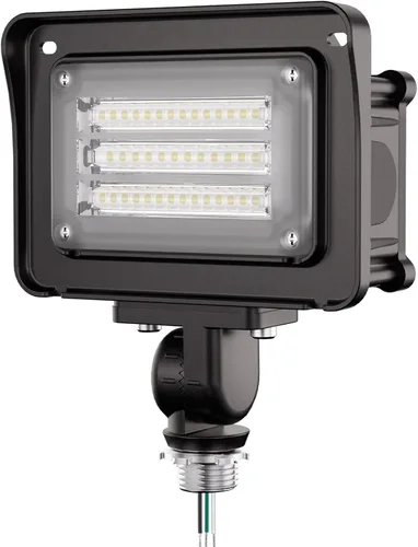 Miniatura 14 de CINOTON - Luz de inundación LED de atardecer a amanecer al aire libre de 50 W, luminaria de pared de seguridad impermeable IP65 de 7000 lúmenes