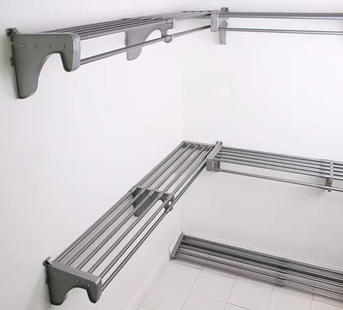 EZ Shelf - Organizador de armario para caminar, paquete de 5, estantes de armario con barra para colgar (cada uno de 40.5 a 73 pulgadas) - Ampliable