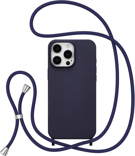 Miniatura 26 de ZTOFERA Funda Crossbody para iPhone 15 Pro con Correa de Cordón Ajustable, Funda Suave de Silicona Líquida para iPhone 15 Pro 6.1 pulgadas - Rosa