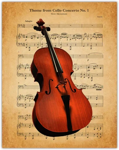 Miniatura 9 de Póster vintage de concierto para violonchelo n.º 1: impresiones artísticas estéticas de pared para baño, hogar, cueva de hombre, dormitorio, oficina