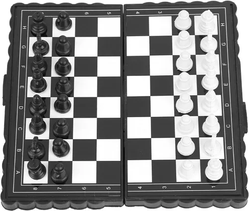 Miniatura 5 de Fydun Portable Magnetic Folding Chess Set Light Plastic Chessboard for Family and Party Fun