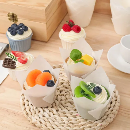 Miniatura 5 de XP-ART 200 forros de tulipanes para cupcakes, pergamino, para hornear muffins, perfectos para fiestas de cumpleaños, bodas, baby showers, catering