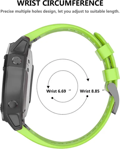 Miniatura 6 de OVERSTEP Correa de reloj de silicona suave compatible con Garmin Fenix 5X Band de 1.024 in de ancho para Fenix 6X/Fenix 7X/Fenix 5X Plus/Fenix 6X