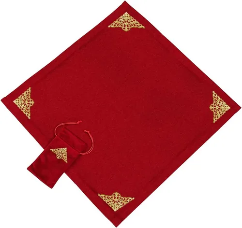 Miniatura 17 de BLESSUME Wizard Tarot Mantel y bolsa cuadrada de terciopelo adivinación Tarot (Azul 2)