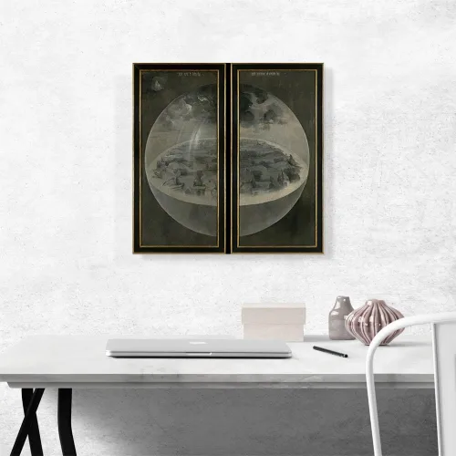 Miniatura 2 de ARTCANVAS Hieronymus Bosch - Lienzo decorativo con detalles de The Garden of Earthly Delights - Lienzo decorativo con marco estirado y enmarcado