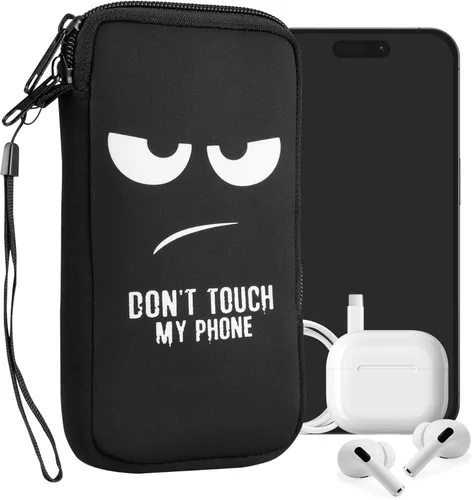 Miniatura 10 de kwmobile Funda de neopreno para smartphone talla XL - 6.7/6.8 pulgadas - Funda protectora para teléfono - Tarjeta de tarot azul oscuro/amarillo/negro