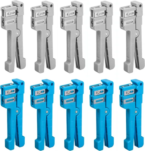 Miniatura 8 de Herramienta de corte de fibra óptica 45-165, pelacables coaxiales, fibra óptica, tubo amortiguador, pelacables, pelacables, 10 uds