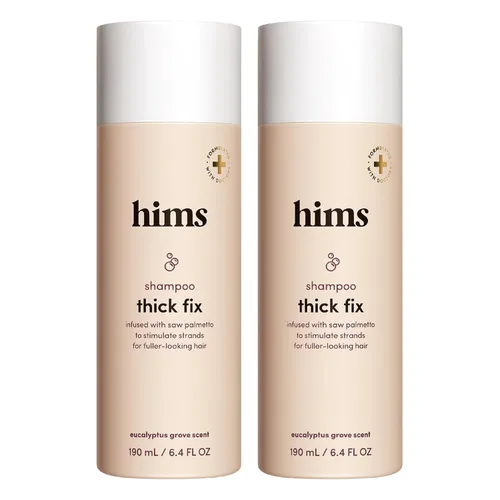 Hims Thick Fix Shampoo - Saw Palmetto para un crecimiento y engrosamiento saludable del cabello, limpieza del cuero cabelludo, vegano, sin sulfatos