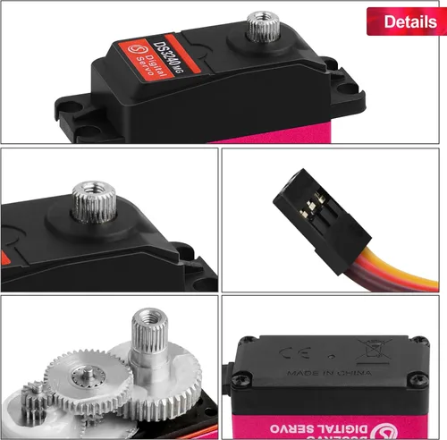 Miniatura 5 de 88.2 lbs Servo Digital Servo Digital Servo Full Metal Gear Impermeable con Servo Bocina 25T Compatible con 1/8, 1/10, 1/12 RC Car Crawler Robot