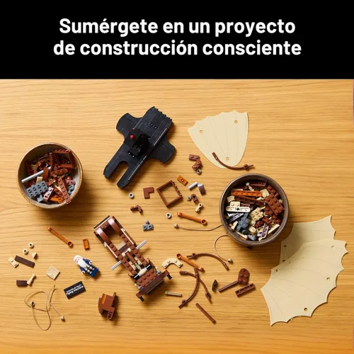 Miniatura 3 de LEGO Icons Leonardo da Vinci's Flying Machine DIY Kit - Set de construcción de ornitóptero para adultos, mayores de 18 años - Manualidades