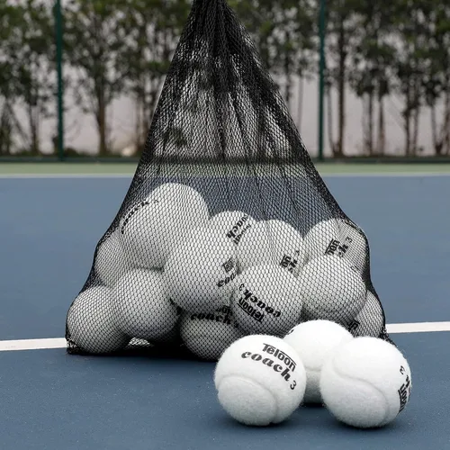 Miniatura 11 de Teloon Pelotas de tenis de entrenamiento de presión, bolsa de transporte de malla de 12 o 18 unidades, 4 colores disponibles, pelotas de tenis sin