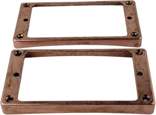 Miniatura 9 de Guyker Juego de anillos de montaje Humbucker de metal con parte inferior curvada, reemplazo de marco de cubierta de puente y cuello, compatible
