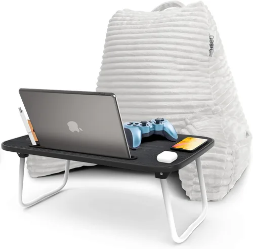 Miniatura 38 de Nestl Almohada de lectura para niños y adolescentes con espuma viscoelástica triturada, almohadas de respaldo de felpa de corte lujoso para leer