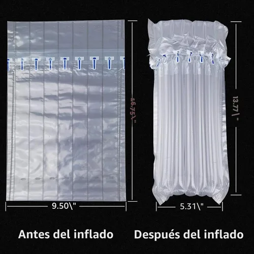 Miniatura 2 de Bolsas protectoras de viaje para botellas de vino, Conilly, paquete de 10 bolsas inflables de columna de aire con bomba infladora gratuita