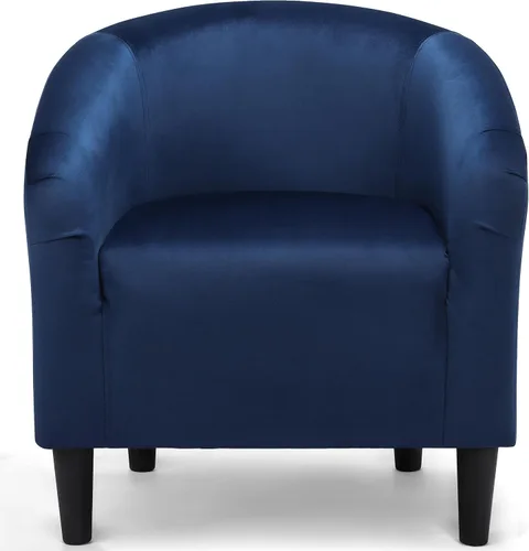 Miniatura 15 de Topeakmart Silla de barril, silla de acento de sherpa suave, silla auxiliar de club, estilo moderno, asiento profundo, sillón de barril para sala