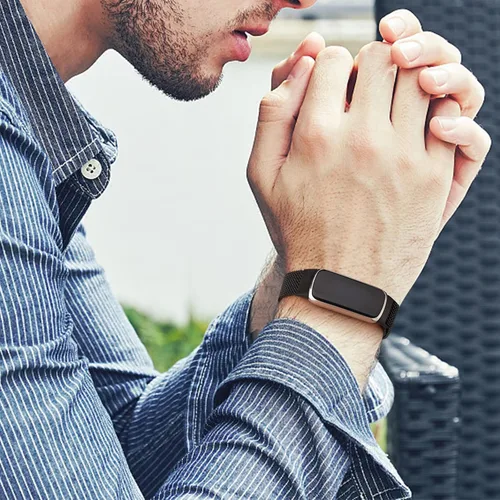 Miniatura 7 de Vanjua Correa de metal compatible con Fitbit Luxe, correa de repuesto ajustable de malla de acero inoxidable para Fitbit Luxe/Luxe edición especial