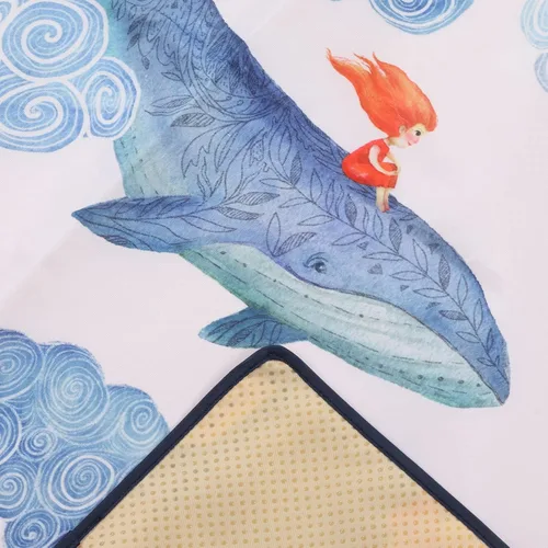 Miniatura 5 de Linda alfombra de juego de nubes de tiburón, tapete de juego para bebé, multifuncional, impermeable, antideslizante, tapete de picnic para salas