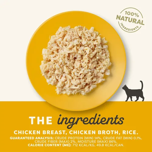 Miniatura 2 de Applaws Alimento húmedo natural para gatos, 24 unidades, alimento húmedo enlatado de ingredientes limitados, pechuga de pollo en caldo, latas