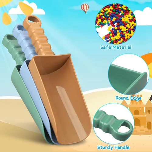 Miniatura 3 de Boost - Juego de palas de arena de playa de 9 pulgadas, pala de playa con mango antideslizante, herramienta de jardín para niños y adultos, kit