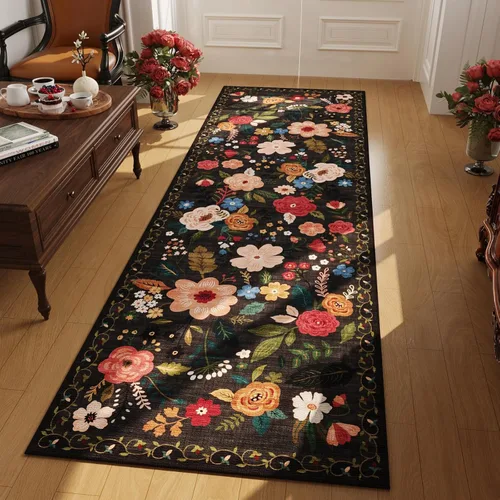 Miniatura 72 de Rugcomf Alfombra Pasillera para Pasillos Alfombra de Cocina Antideslizante 2'6'' x 8' Alfombras Pasilleras Lavables con Respaldo de Goma Alfombra