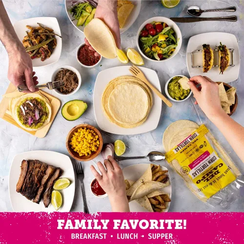 Miniatura 6 de Del Campo Tortillas de maíz suaves, Bolsa redonda de 6 in, 1 lb lb. Auténtica comida mexicana de maíz 100 % natural, sin gluten Opciones