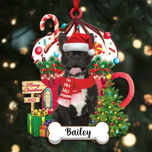 Miniatura 62 de Amantes de los perros de Navidad – Navidad de perros disponibles para muchos perros Shi Tzu – Adorno con forma personalizada, adorno de Navidad